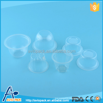 High barrier microwaveable clear plastic mini cup jelly